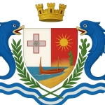 The 3 emblems of Malta mixed together from 1964 till today