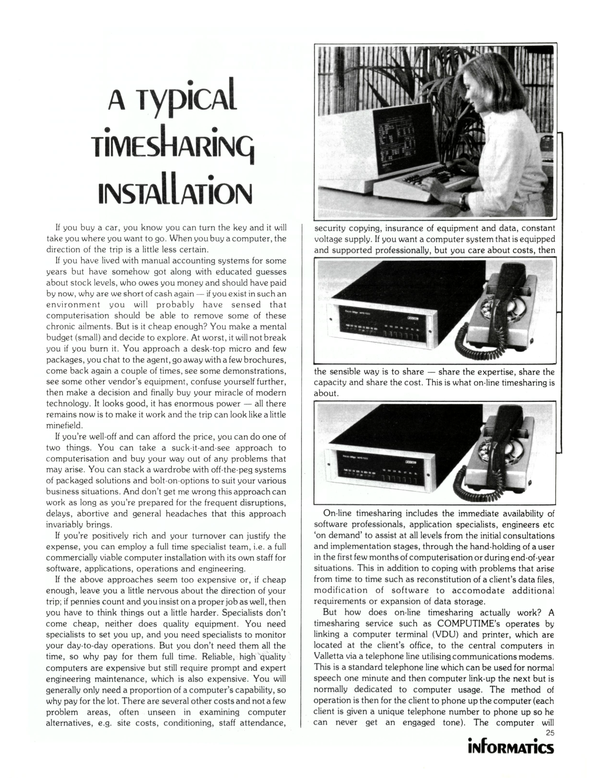 Computime On-line Timesharing review Pg1